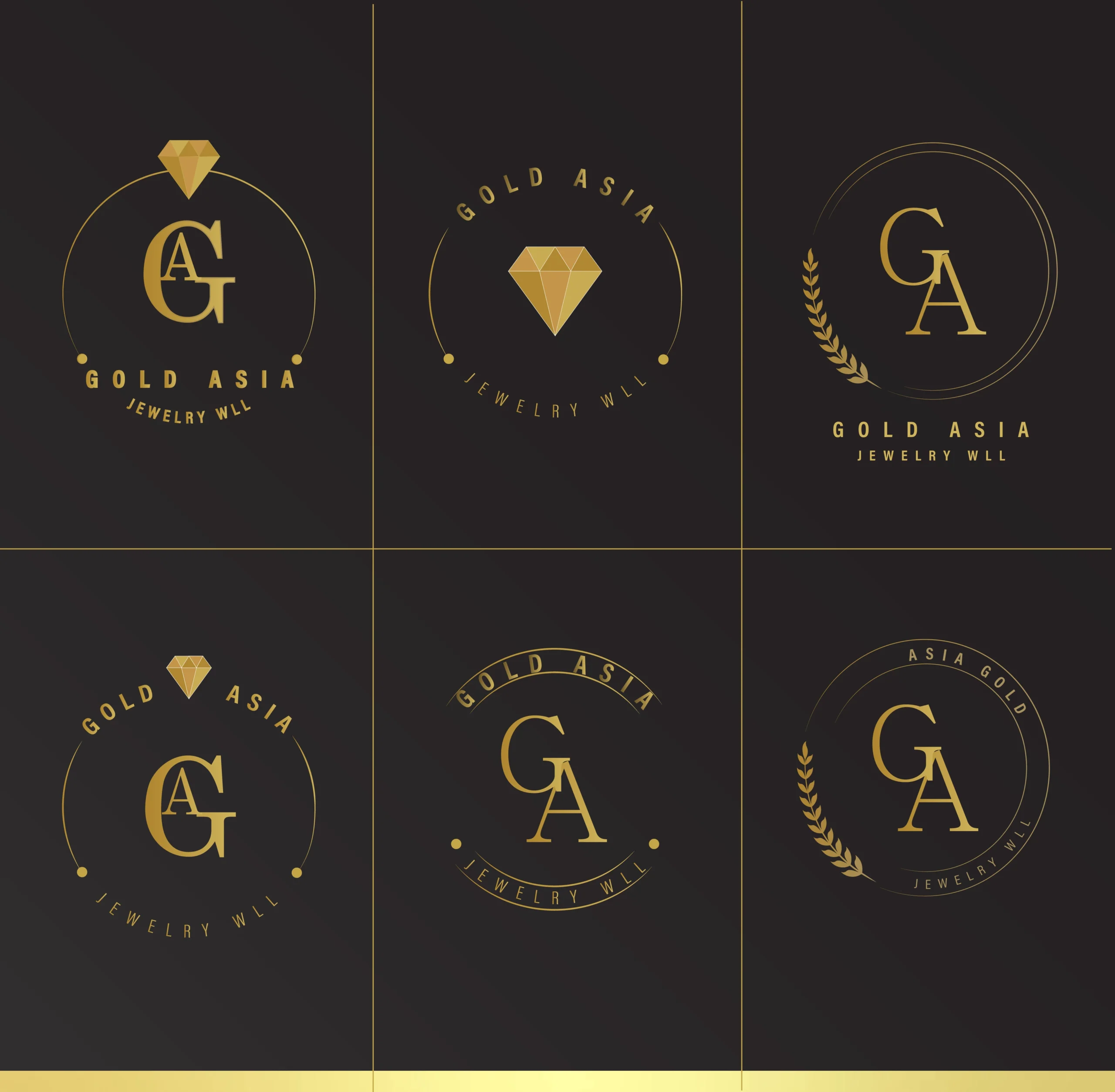 Gold Asia Logo Designs